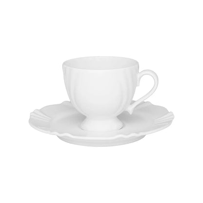 [14 PIEZAS] Juego de Café de Porcelana + Set de Individuales de Mesa de Regalo