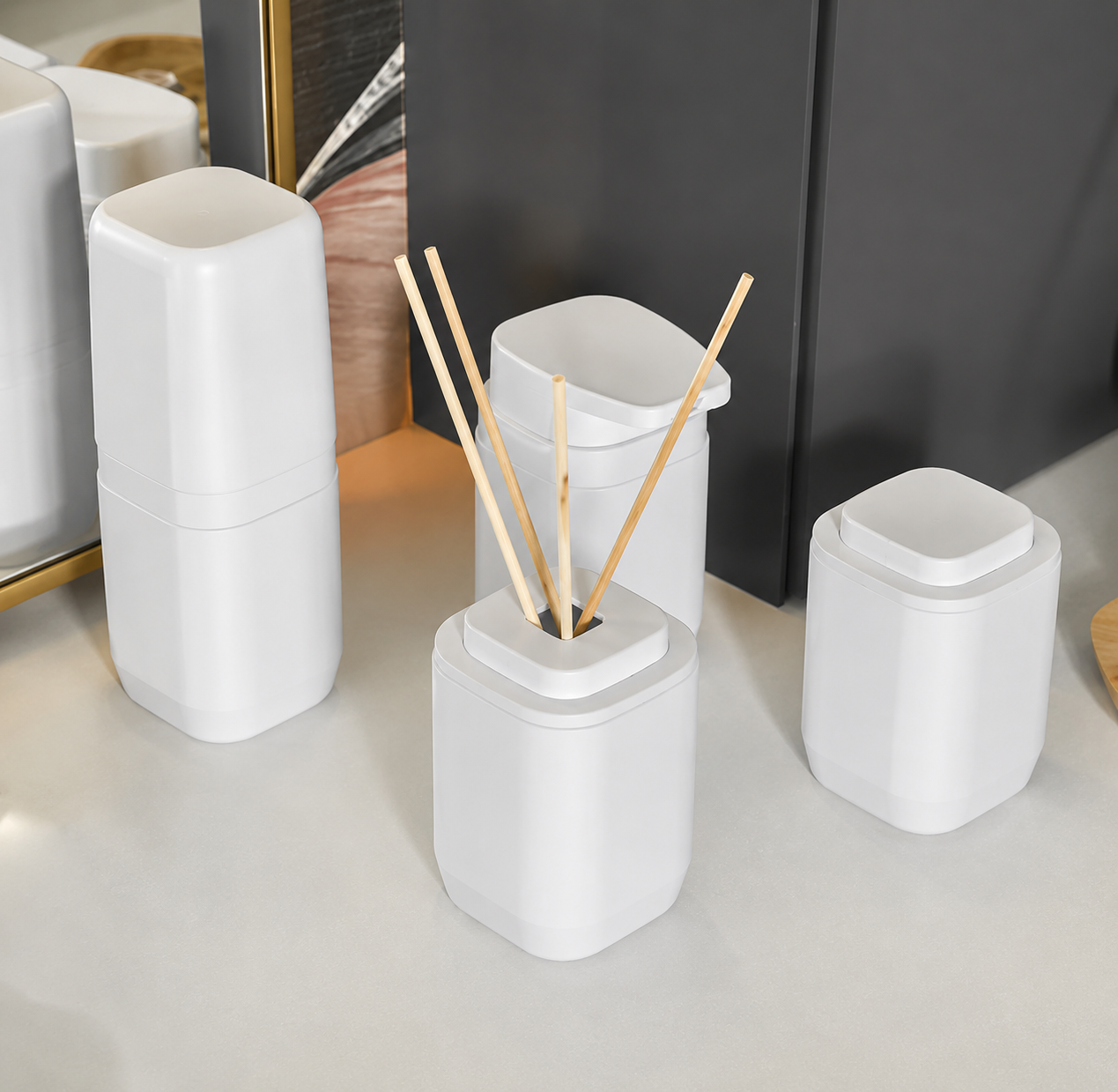 [6 PIEZAS] Set de Accesorios para Baño Premium + Set de Toallas Premium gratis